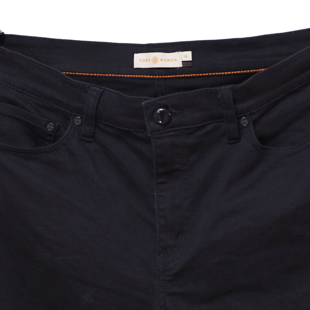 Tory Burch | navy cotton blend pants size 30 - Picture 3 of 7